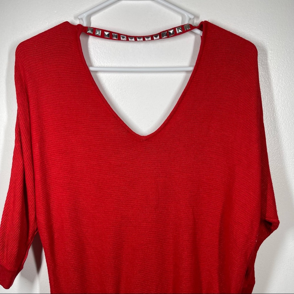 Red Express Open Back Blouse - Picture 5 of 7